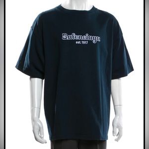 Balenciaga Established 1917 Oversized Logo Tee Size S NWT & Authentic